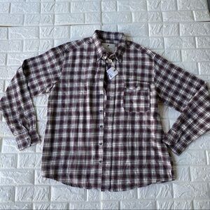 Lee Valley Ireland Flannel Collar Shirt Size L